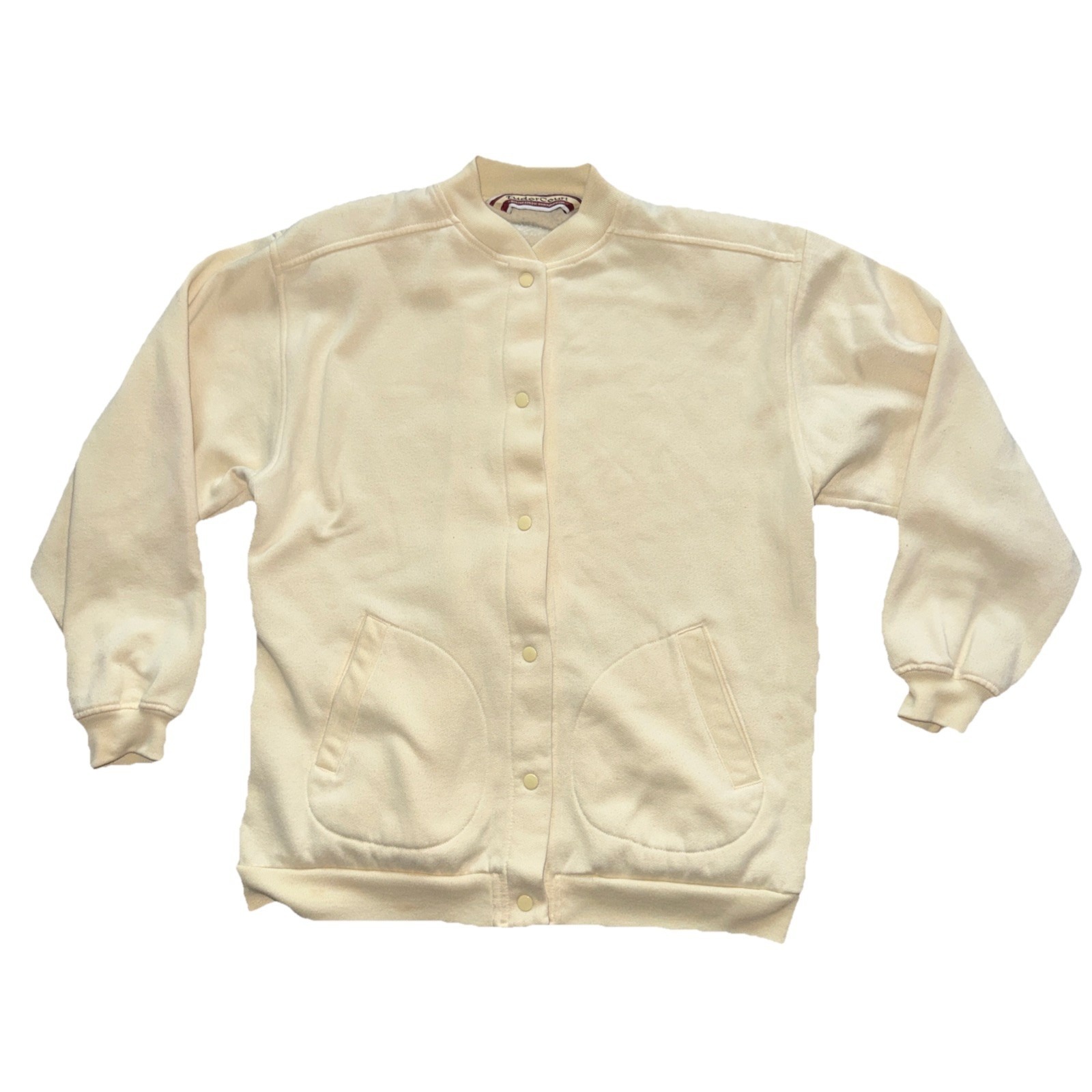 Vintage Tudor Court Ladies Womens Sweatshirt Jacket 90s Size Medium Yellow